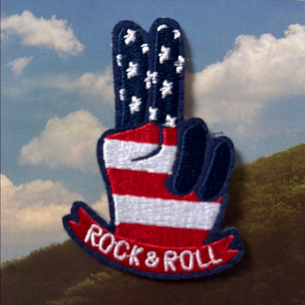 Vintage Rock & Roll American Flag Patch